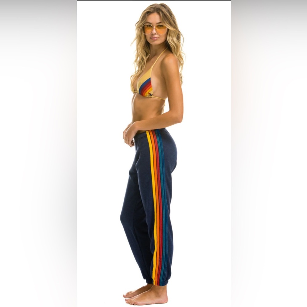 Aviator Nation Charcoal 5 Stripe Sweatpants